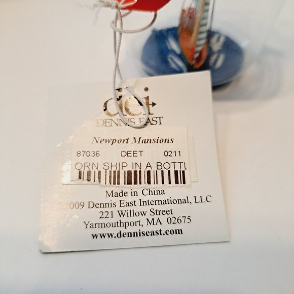 Dennis East Sailboat in a Bottle - Cork Ornament ~ Nice! - Picture 3 of 5